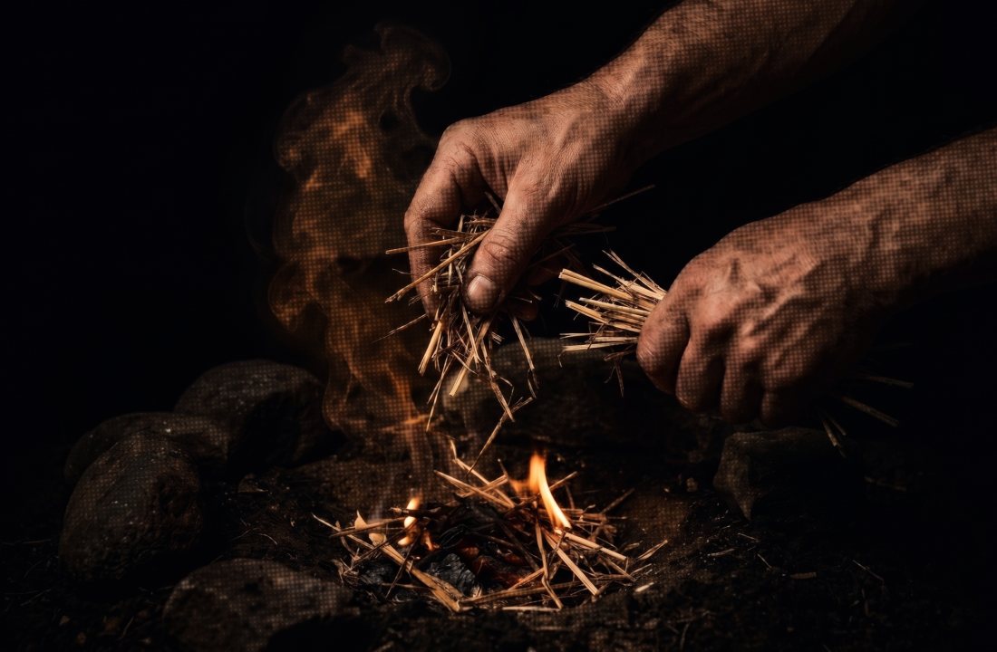 Capa da carta Fogo de palha, dinheiro de fumaça